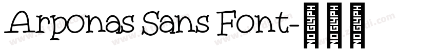 Arponas Sans Font字体转换